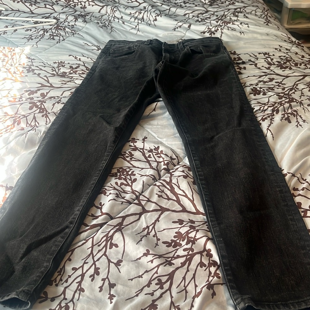 Aeropostale Men's Dark Gray Relaxed Jeans